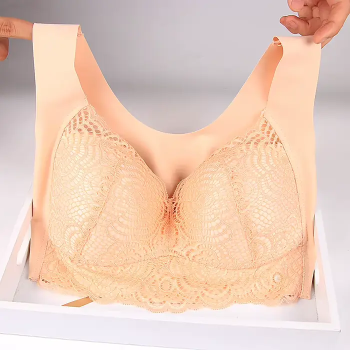 Bez ramínek podprsenka Sexy ženy velké velikosti 5XL 6XL 7XL krajkové podprsenky pro ženy velké velikosti vesty štíhlá podprsenka plný pohár bezešvé bralette