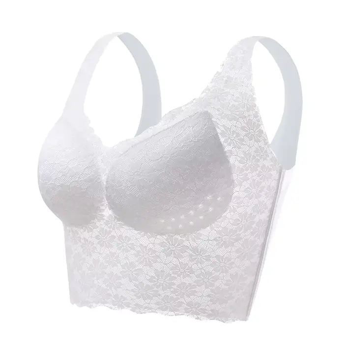 Soutien-gorge sexy sans couture en dentelle polyester pour femmes grande taille M-6XL push up confortable occassions spéciales