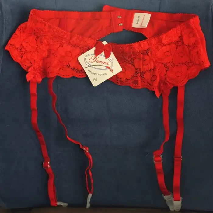 M L XL velká velikost Dámské sexy krajkové průhledné podvazkové pásy s nastavitelným zadním zapínáním na punčochy