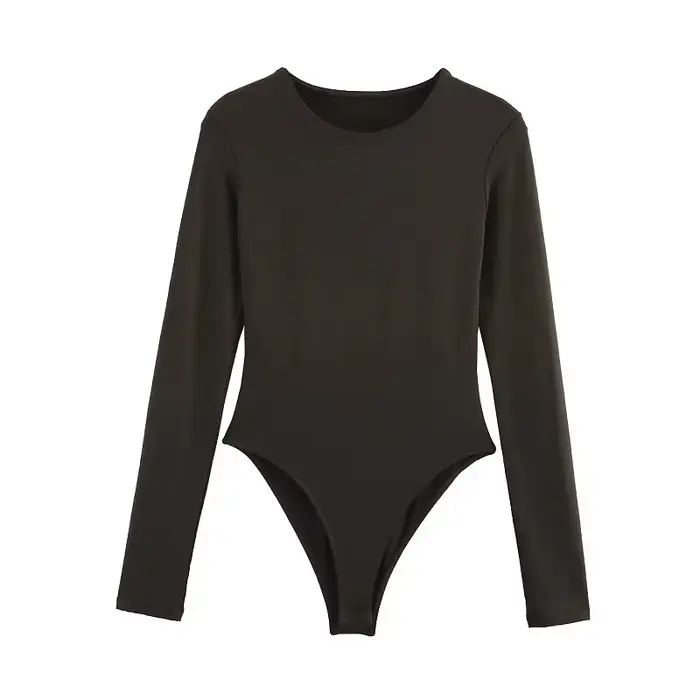 MUJER černá Bustier body pro ženy Sexy extrémní body dámský dlouhý rukáv body žena jednodílné letní topy žena 2025