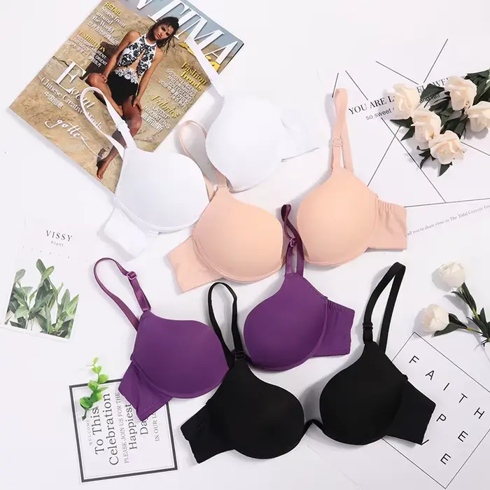 Dámská podprsenka s nízkým střihem Push Up Sexy odhalená záda spodní prádlo hluboký V výstřih křížová
