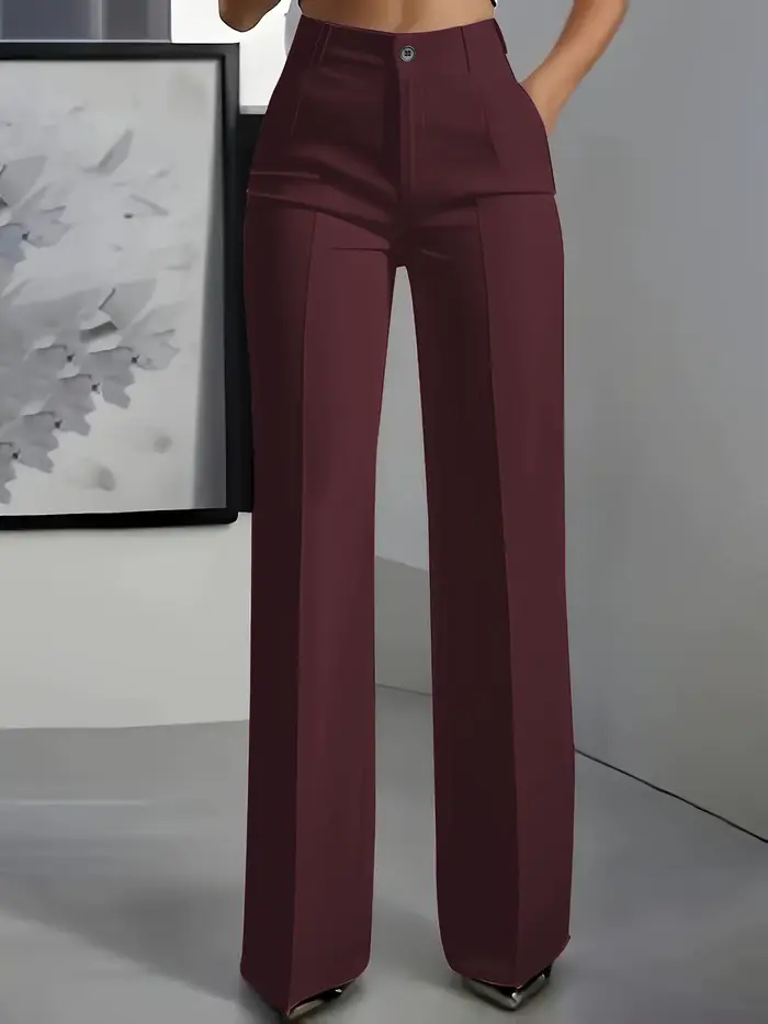 Pantalon de costume simple taille haute, drapé, coupe droite, transfrontalier européen et américain