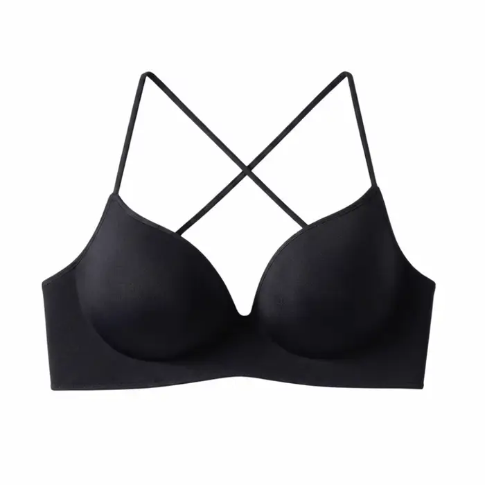 Soutien-gorge 3/4 bonnets épaissis, anti-choc, taille ajustée, lingerie intime pour femmes à poitrin