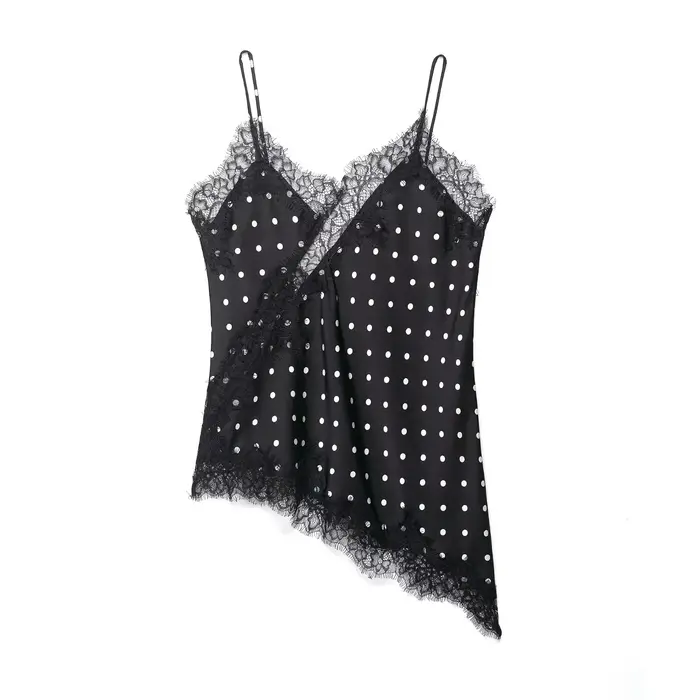 HH Dámské trendy elegantní top s puntíky