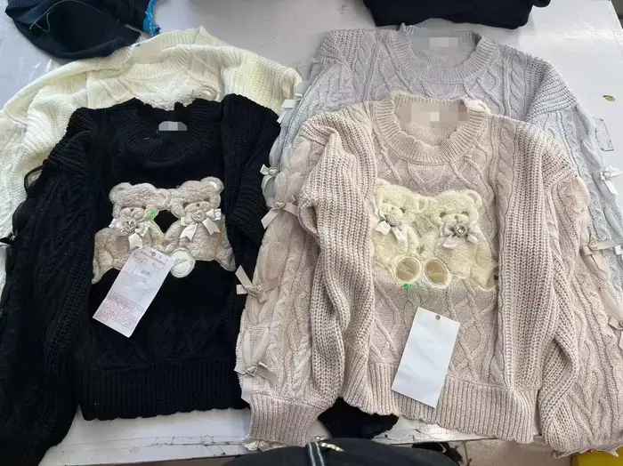 Pull à manches longues ours de dessin animé pour femmes, pull mignon, style japonais, collection aut