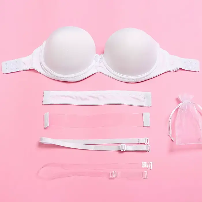 Sexy bez ramínek půl šálku svatební podprsenka s hákem uzávěrem a očka pro ženy svoboda pohybu zvláštní příležitosti