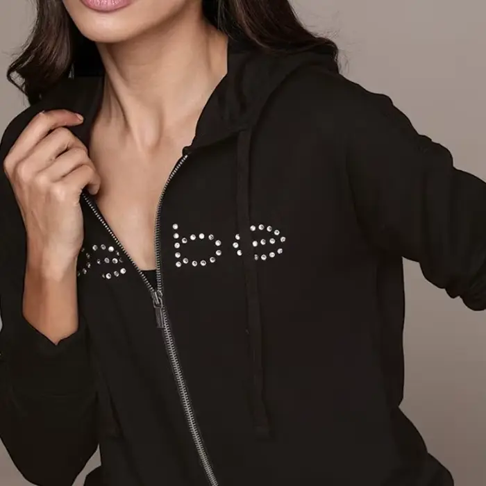 Sweats à capuche zippés gothiques avec biscuits pour femmes, veste à capuche Harajuku, streetwear Bl