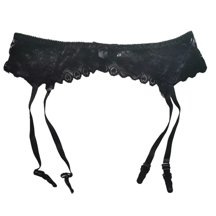 M L XL velká velikost Dámské sexy krajkové průhledné podvazkové pásy s nastavitelným zadním zapínáním na punčochy