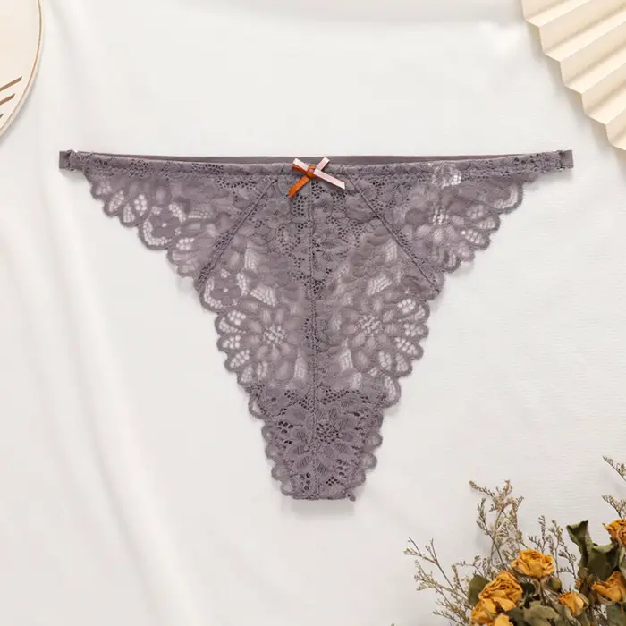 Été Cool Sexy Lingerie pour femme été femmes Sexy dentelle string dames creux respirant motif T pantalon femmes sans couture tongs