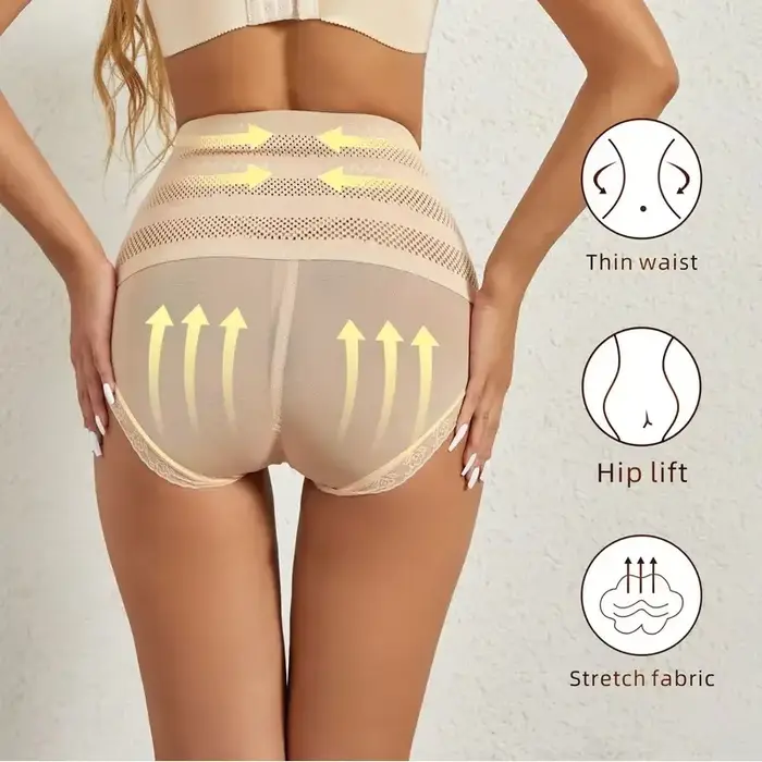 Culotte gainante pour femme, effet ventre plat, taille haute, rehaussement du corps, contrôle du ventre, respirante, sous-vêtement de base