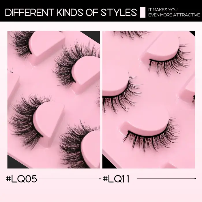 Veltrinay faux cils 3D Manga cils moelleux Volume croisé conception plume lumière Extensions de cils