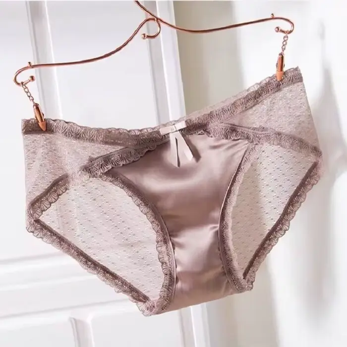 Dámské saténové kalhotky, krajkové spodní prádlo, slipy Sexy pro dámy, příležitostné spodní prádlo, dívčí intimní prádlo, 2021