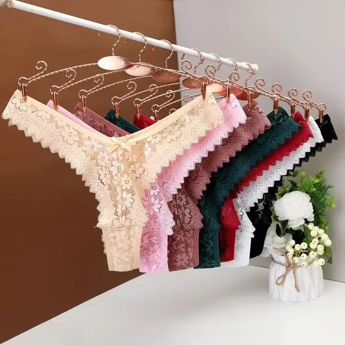 Dámské sexy krajkové tanga T-zad