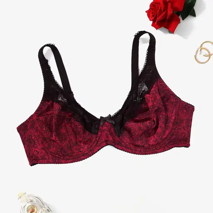 BEAUWEAR dámská podprsenka velké velikosti s kosticemi podprsenka bez polštáře velké velikosti Spodní prádlo s krajkou 85C-100C 85D-110D