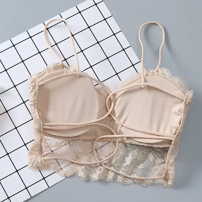 Letní dámská krajková sexy halenka bez rukávů s vycpávkami Bralette podprsenka Bustier se zipem na zádech Club bolerko nádrž spodní prádlo