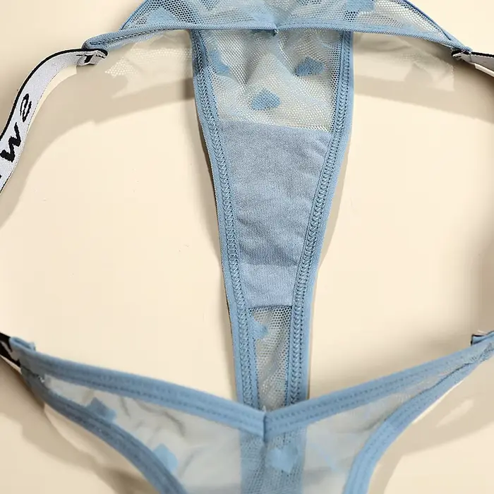 Dámské nízké pasu pletené srdce ve tvaru průhledné kalhotky elegantní smyslné zvláštní příležitosti