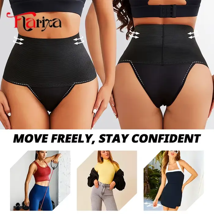 Culotte de contrôle Flarixa pour femmes taille haute ventre plat formation des fesses slips sous-vêtements occasionnels spéciales