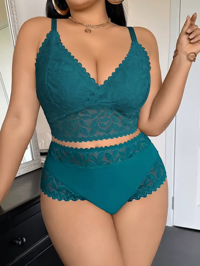 Sexy jemné spodní prádlo s květinovou krajkou pro ženy velkých rozměrů pohodlné a svůdné