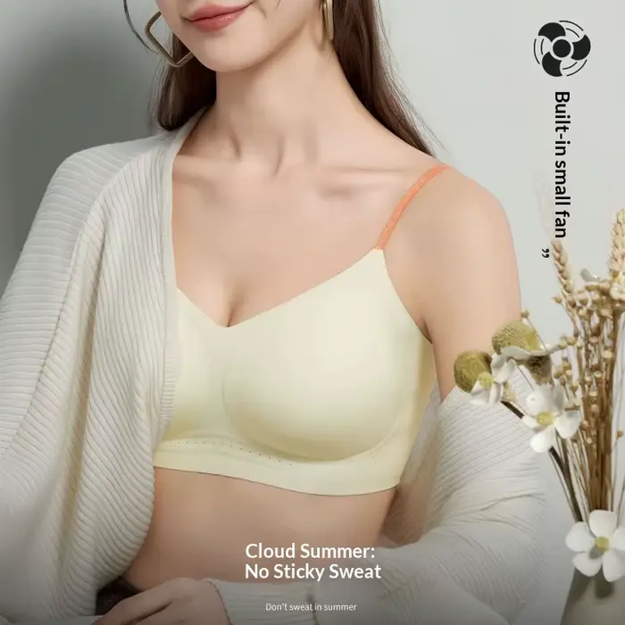 Soft fit bezešvá podprsenka pro ženy: ultratenká, polstrovaná, pohodlná, prodyšná, třpytivá, s tenkou ramínko – neviditelnou podprsenkou