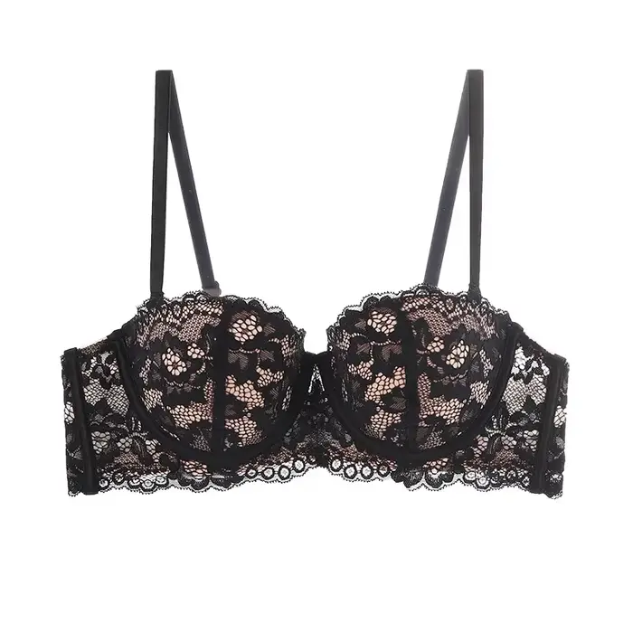 Soutien-gorge en dentelle à armatures pour femmes, sous-vêtements floraux, soutien-gorge push-up, so