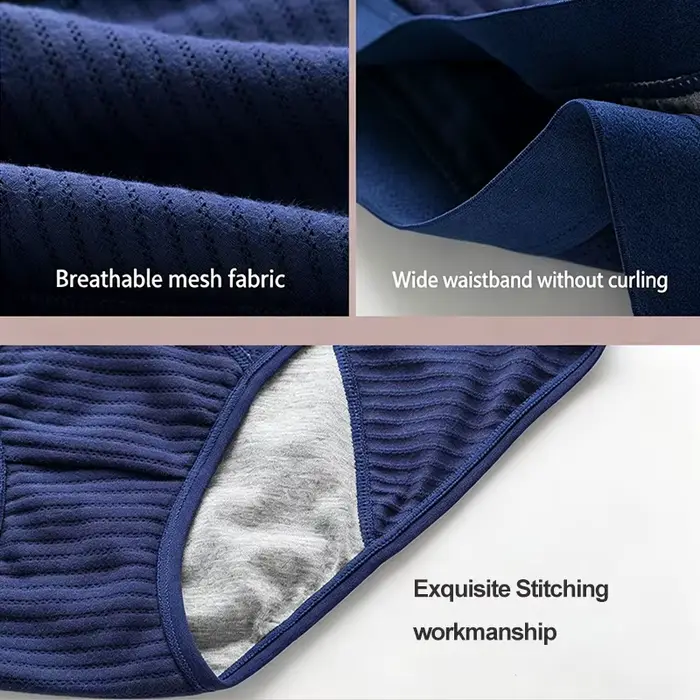 Lot de 3 culottes physiologiques pour jeunes filles, sous-vêtements menstruels anti-fuites pour adolescentes, lingerie sanitaire