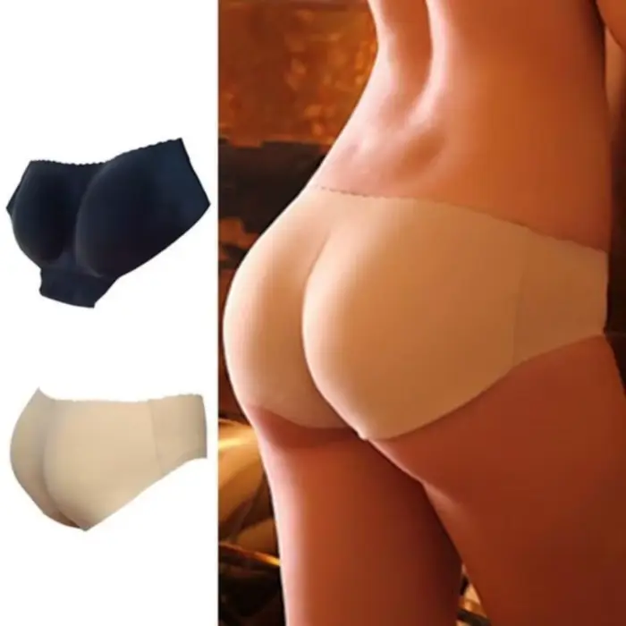 Dámské Sexy Bezešvé Kalhotky Polstrované Nízké Kalhotky Měkké Zadečky Push Up Spodní prádlo Spodní prádlo Zadečky slipy Hip Booster Shaper