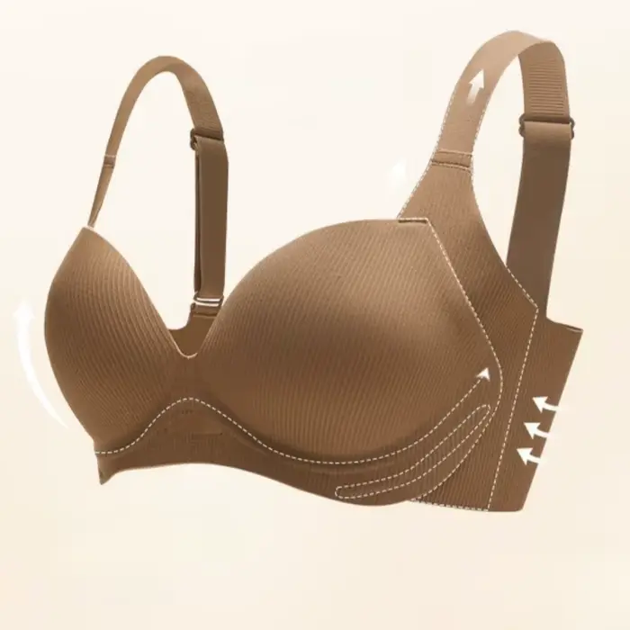 Dámská push-up podprsenka z bezešvého elastanu a polyamidu pro elegantní a pohodlný tvar každý den