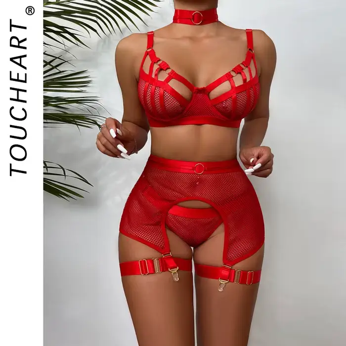 Sexy Glitter Dámské Polyester Spodní prádlo Set pro ženy Zvláštní příležitosti