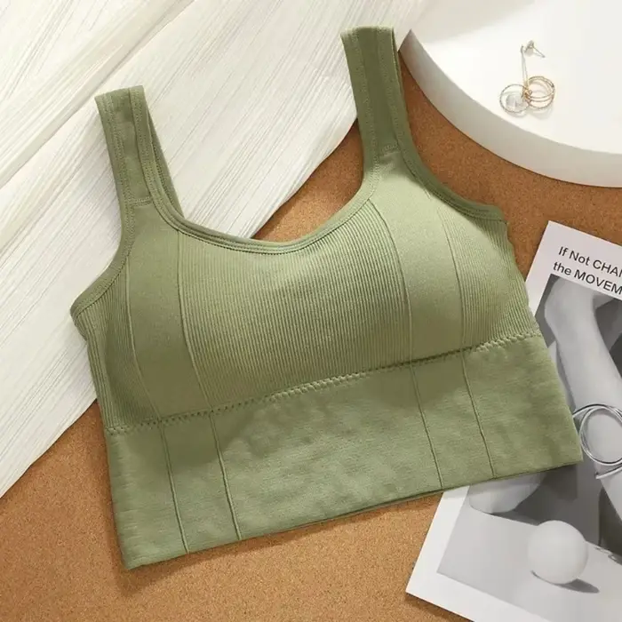 Soutien-gorge de sport sans couture polyester anti-transpiration pour femmes polyvalent yoga pilates course à pied
