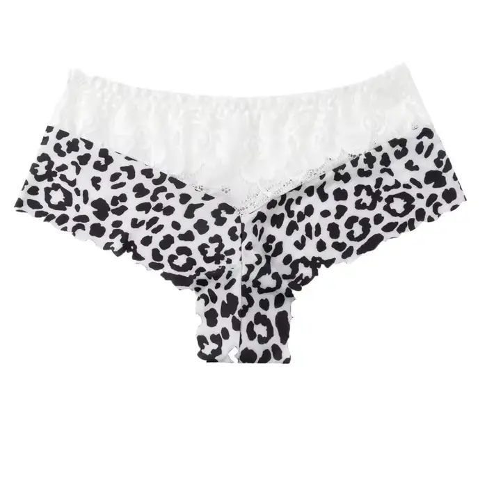 Léopard femmes culottes sans couture taille moyenne femme boxeurs Sexy sous-vêtements en dentelle co