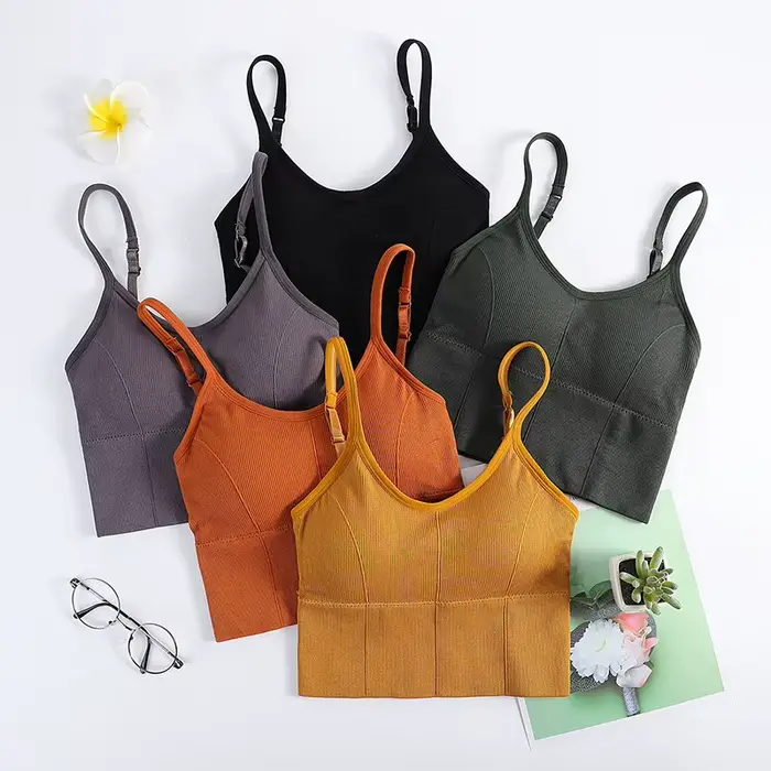 bezešvá polstrovaná push-up podprsenka pro ženy, sportovní spodní prádlo, plný pohár, elastan polyester, fyzická aktivita, jóga, běh, fitness