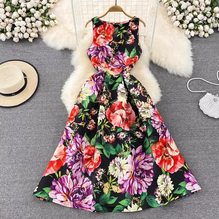 Robe Jacquard à Fleurs pour Femme, Vêtement à Col FibrO, en Glace Précieuse, pour ixde Mariage, Bal,