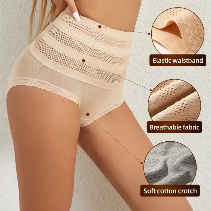 Culotte gainante pour femme, effet ventre plat, taille haute, rehaussement du corps, contrôle du ventre, respirante, sous-vêtement de base