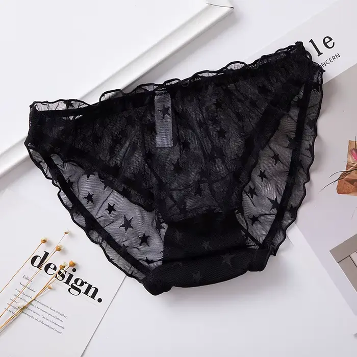 Culotte en Dentelle pour Femme, Lingerie Sexy, Douce et Confortable
