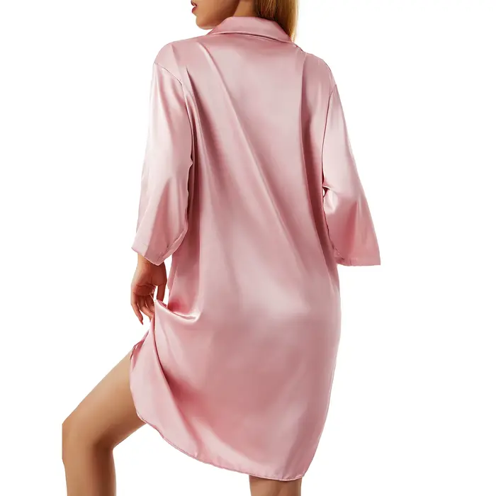 Ležérní a elegantní Lamuusaa hedvábné noční šaty pro ženy podzimní odpočinek relaxace speciální příležitosti