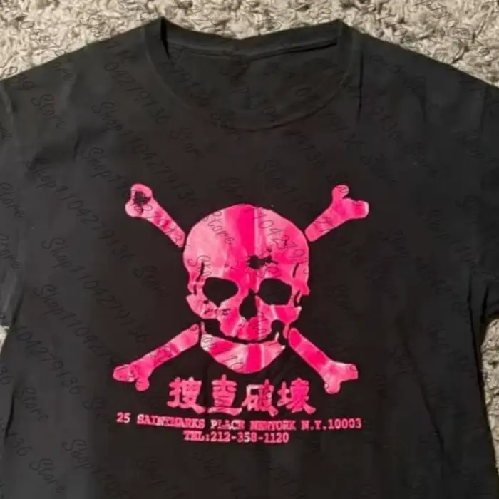 T-shirt Femme Vintage Y2K Années 2000 Anime Mignon Décontracté Imprimé Emo Streetwear Gothique Haraj