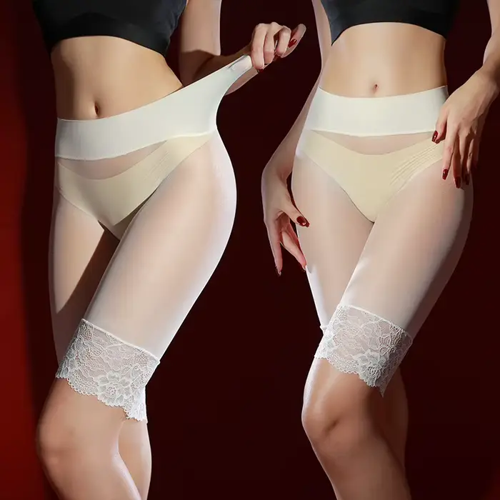 Sexy kalhotky pro ženy, bezešvé rozkrok, boxerky Ultra tenké, neviditelné, transparentní, hluboké rozkrok, průhledné krajkové spodní prádlo