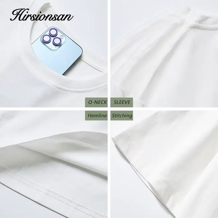 Hirsionsan-T-shirt imprimé graffiti minimaliste pour femme, col rond, coton doux, vêtements décontra