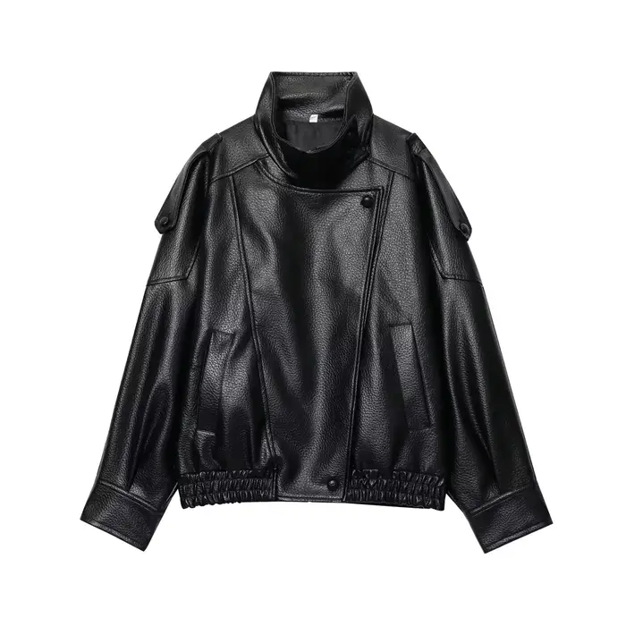 Automne hiver femmes veste en cuir 2025 lâche casual PU Faux cuir vestes manteau mode rue moto veste