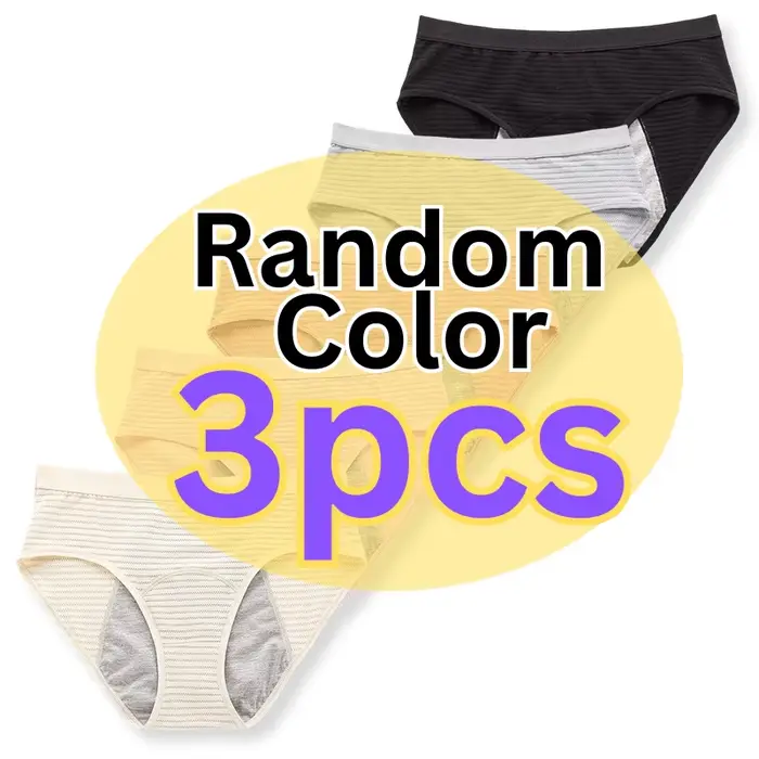 Lot de 3 culottes physiologiques pour jeunes filles, sous-vêtements menstruels anti-fuites pour adol