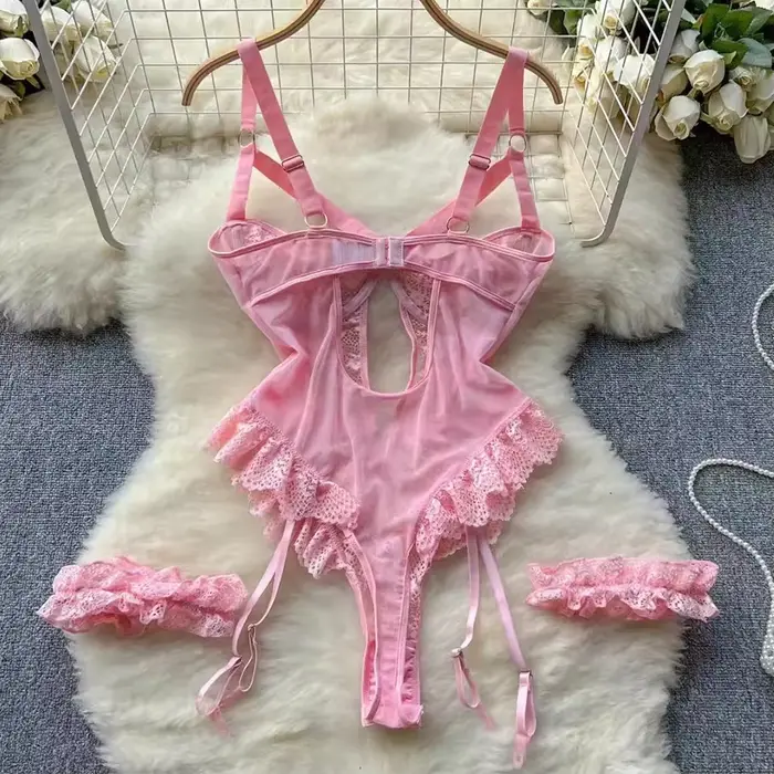 Erotické spodní prádlo dámské sady podprsenek krajka podvazkový pás Lingerie intimní 2025 podprsenka s kosticemi a
