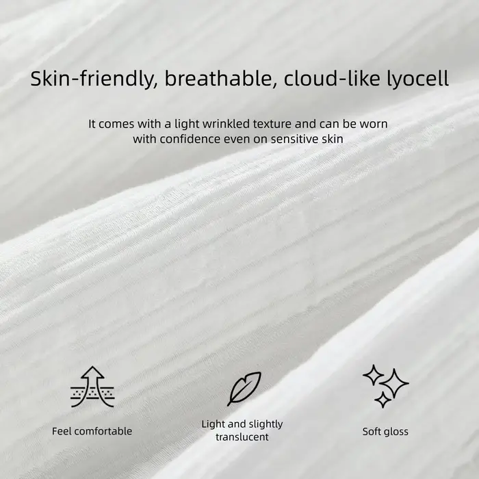 Chemisier surdimensionné en Lyocell SENTUBILA pour femme, collection Printemps-Été 2026, col rond, m