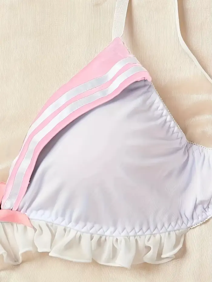 Ensemble de lingerie sexy de marin, costume de cosplay d'écolière, tenue de bikini 3 pièces pour jeux de rôle, Halloween, enterrement de vie de jeune fille