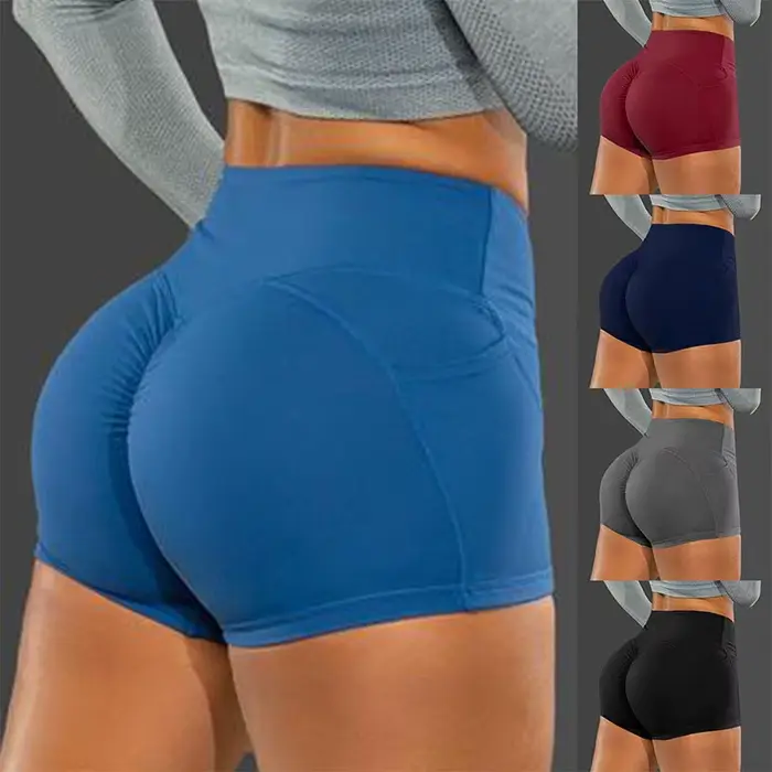 Bezešvé fitness šortky s vysokým pasem