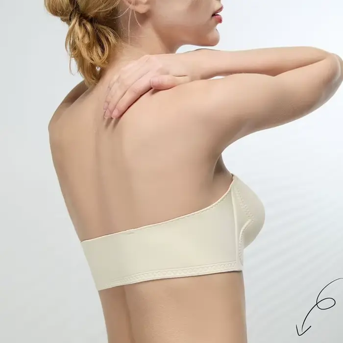 Sous-vêtements antidérapants sans bretelles pour femmes, avec petites boucles sur le devant, grand, épais, beau, soutien-gorge Invisible dos nu