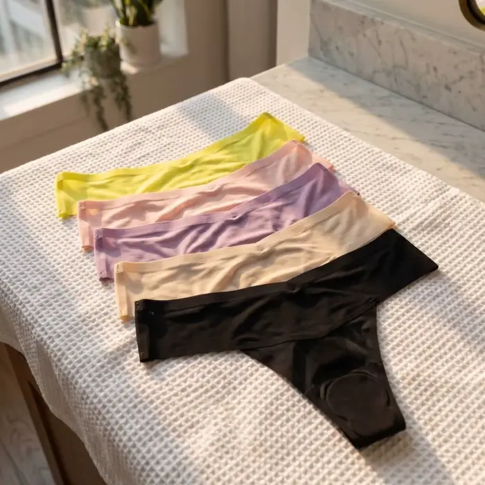Kalhotky tanga průhledné z lepenky z hedvábí a bavlny, dolní velikost pro ženu, školačky, fitness, jemné spodní prádlo, léto, antistres, speciální příležitosti