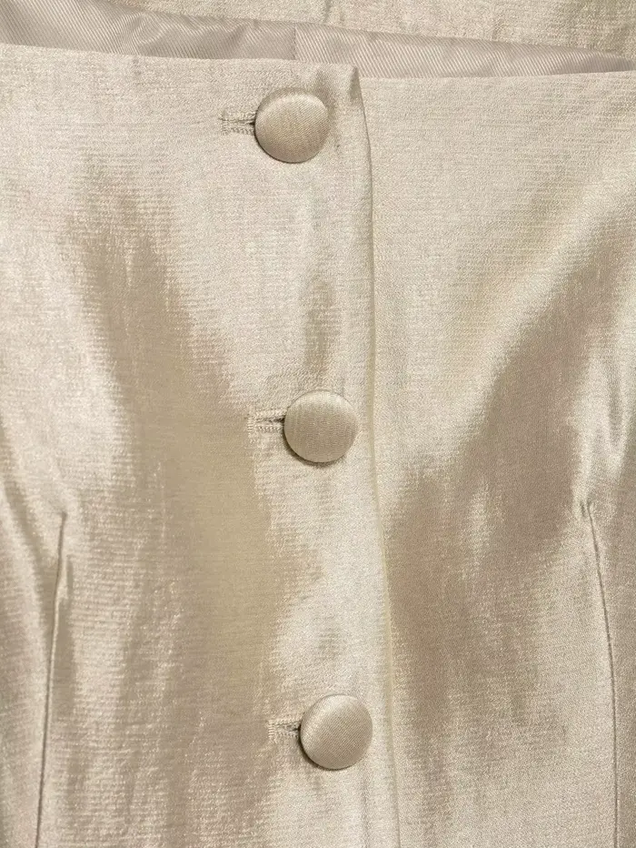 KONDALA Ensemble Chic Décontracté pour Femme : Haut Sans Manches à Boutonnage Simple et Pantalon Lon
