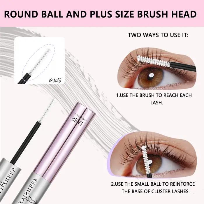 Colle à cils 2-en-1 pour extensions de cils DIY : Adhésion et scellage longue durée, tenue forte, ré
