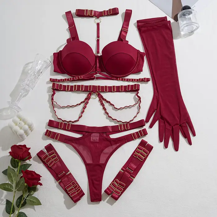 2025 Sexy Hottie rassemblé corps façonnage luxe ensemble de soutien-gorge mode exotique évider culot