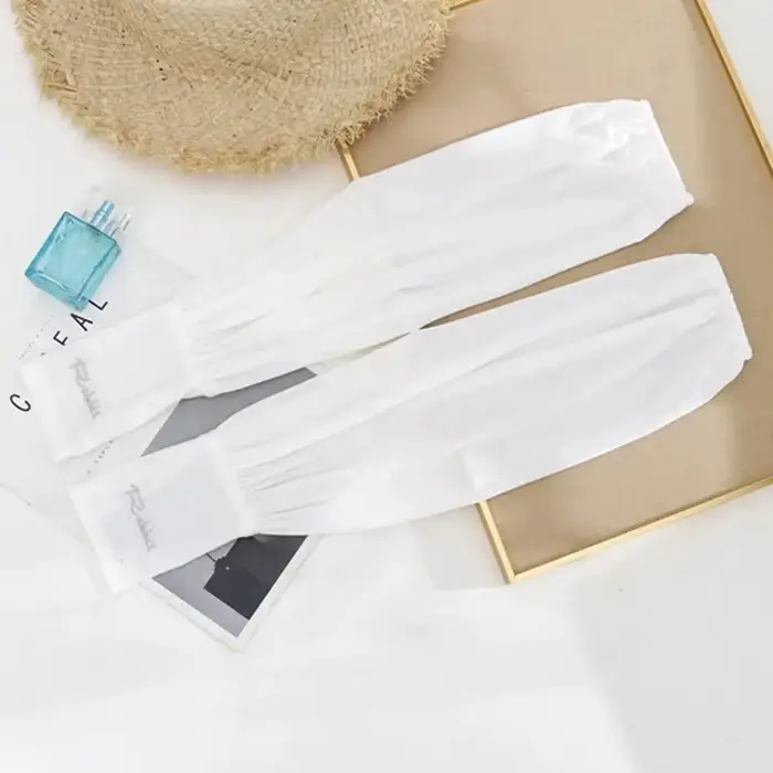 Manchons de Protection solaire amples pour femmes, manches longues en soie glacée, Protection UV, ga